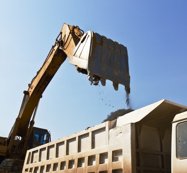 Heavy machinery at work