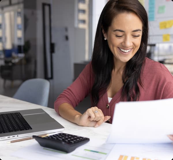 Woman on a laptop