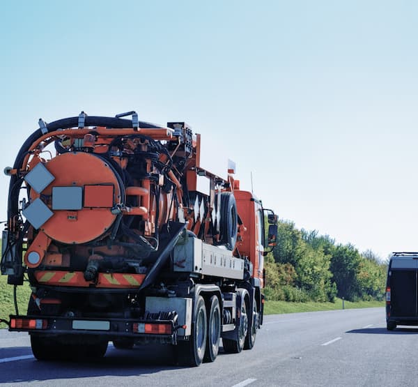 Truck on the road